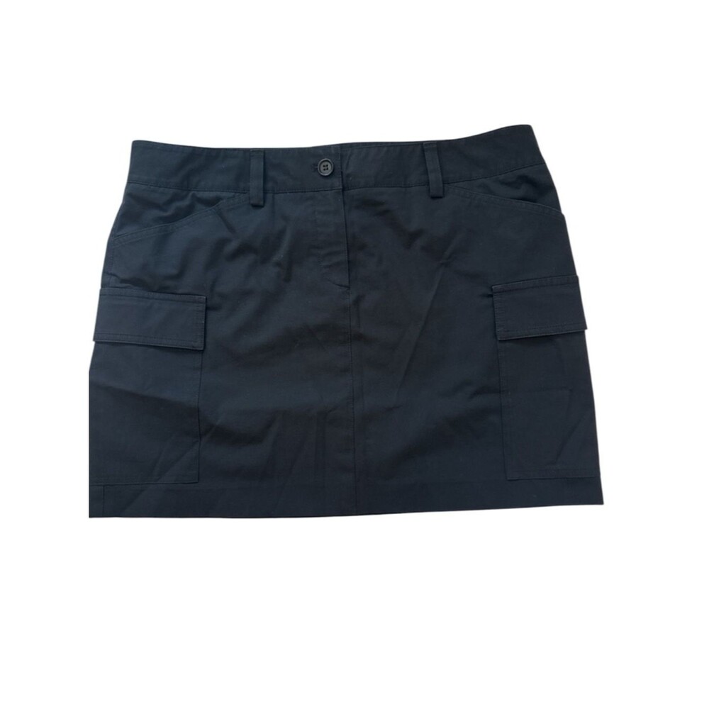 Theory Black Utility Cargo Mini Skirt EUC Size 12 - Picture 3 of 6